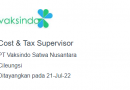 Lowongan Kerja Cost & Tax Supervisor PT Vaksindo Satwa Nusantara